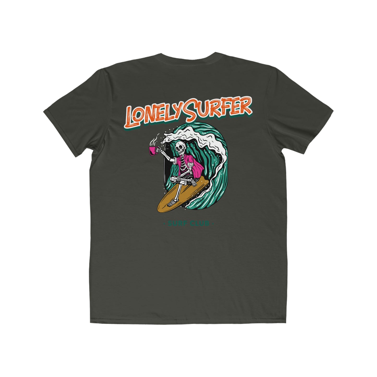 LonelySurfer Drunk Skeli Tee - Charcoal