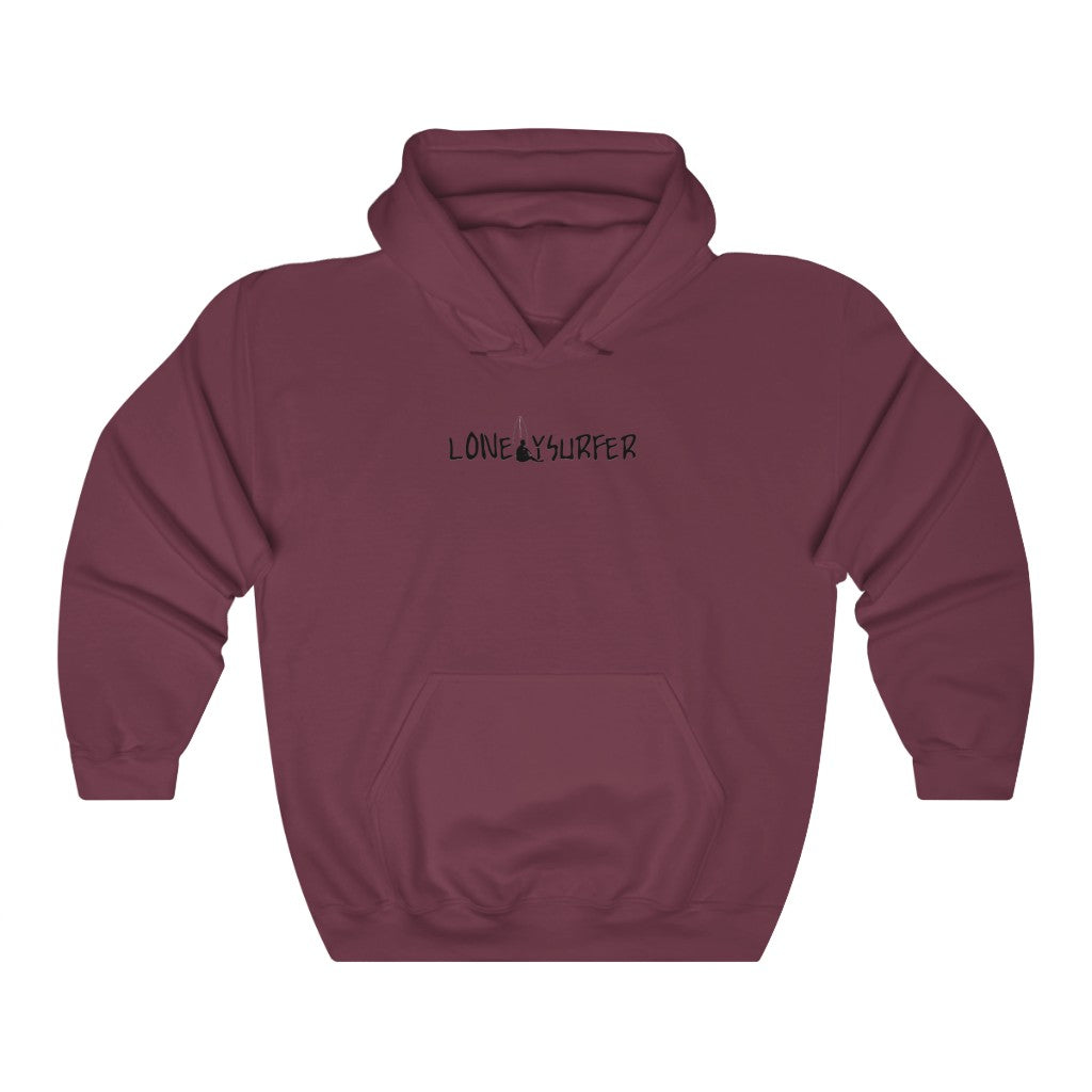 LonelySurfer Sad Skeli Hoodie - Maroon