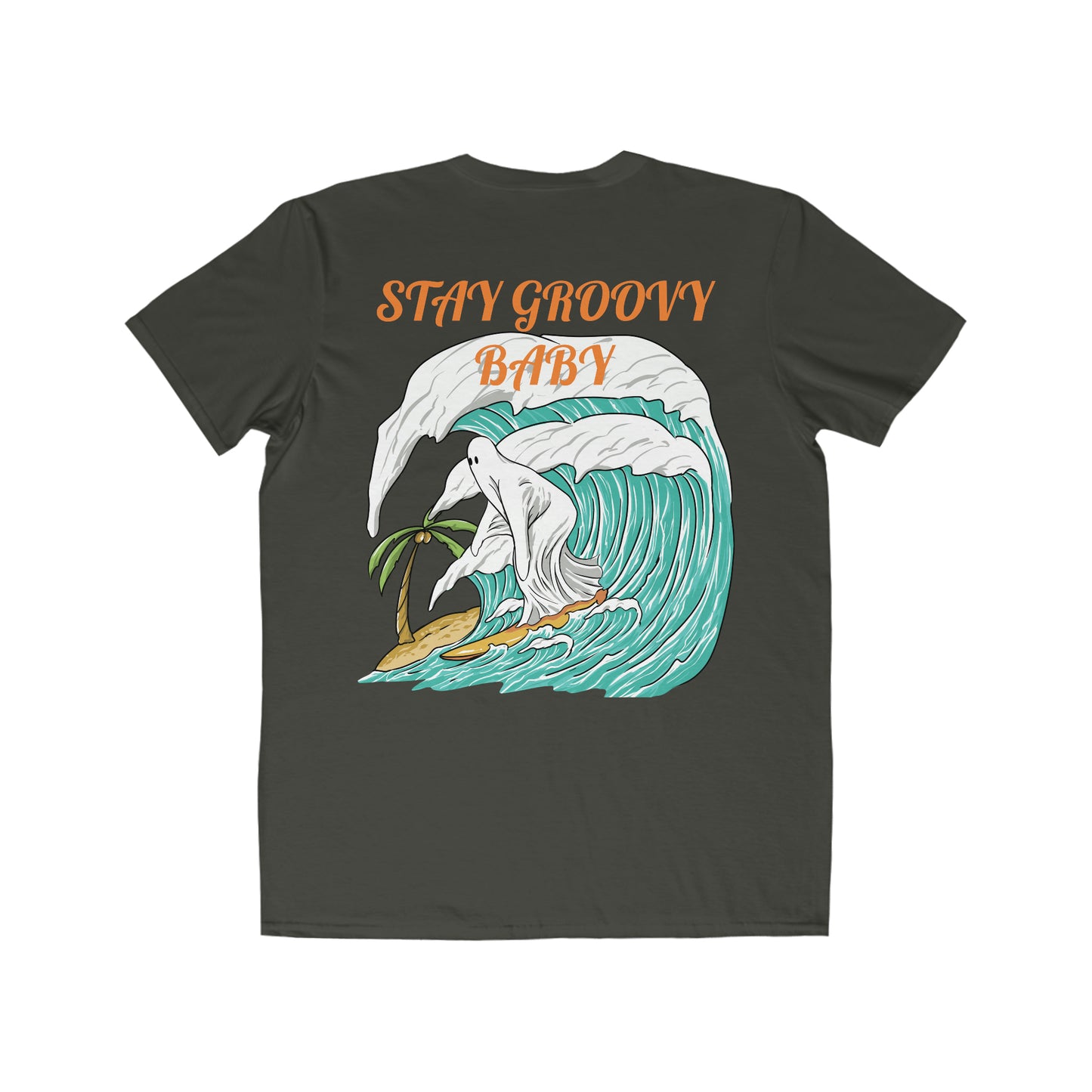 LonelySurfer Groovy Ghost Tee - Charcoal