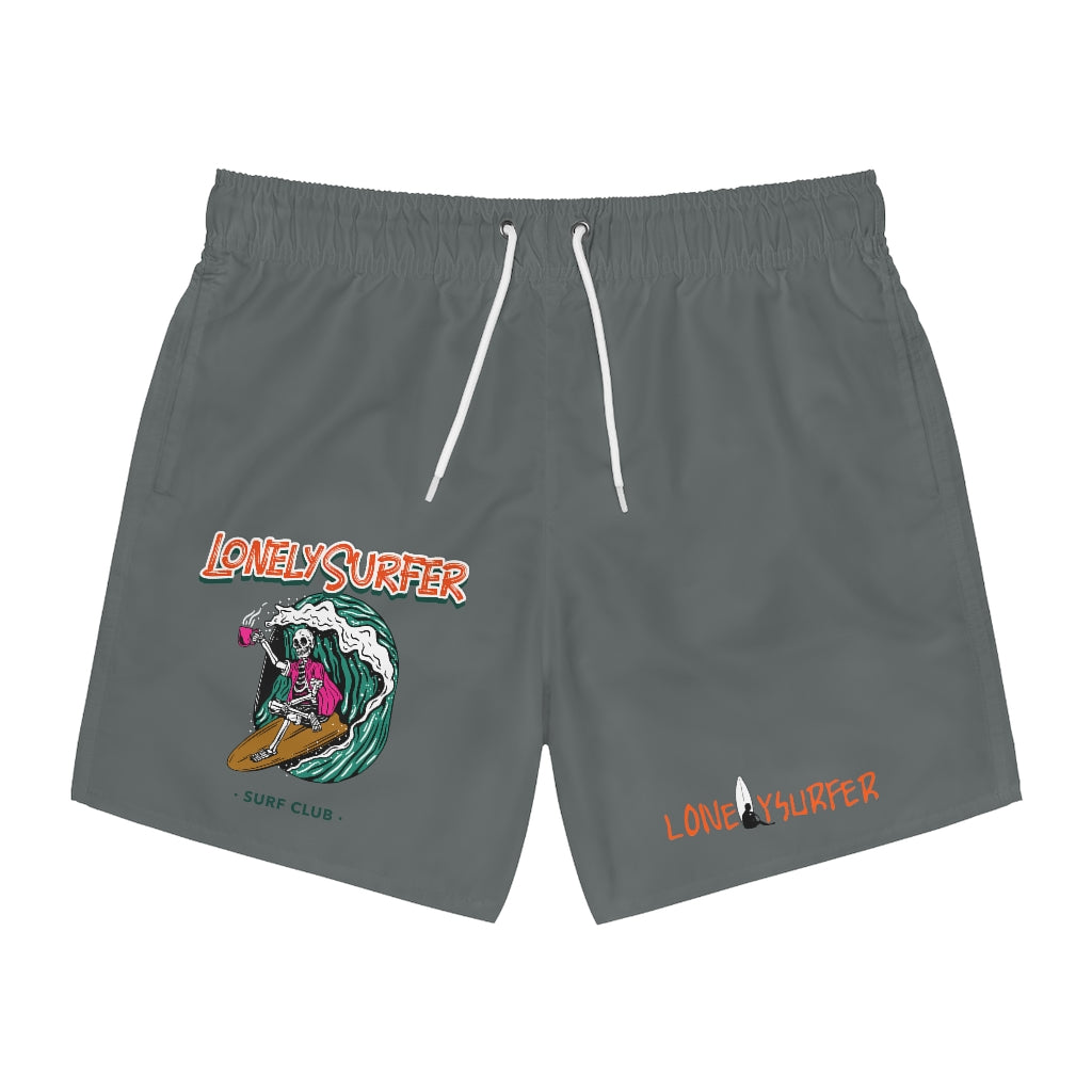 LonelySurfer Drunk Skeli Trunks - Charcoal - LonelySurfer