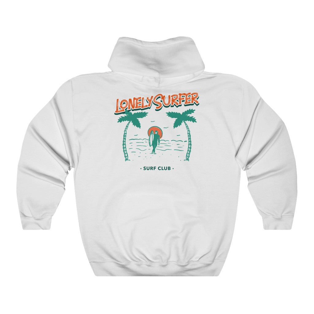 LonelySurfer Surf Club Hoodie - White