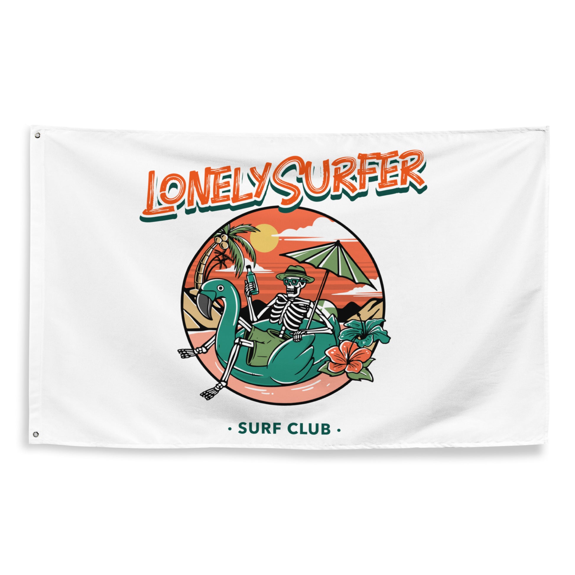 LonelySurfer Skeli Ona Floaty Wall Flag - LonelySurfer