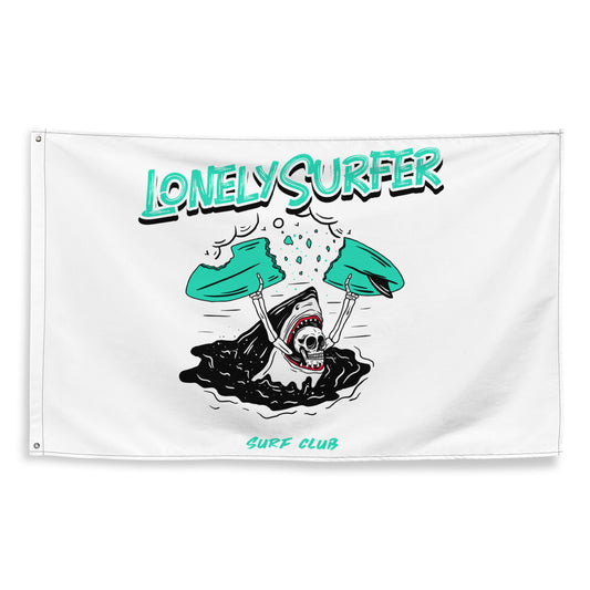 LonelySurfer Skeli Ina Belly Wall Flag - LonelySurfer