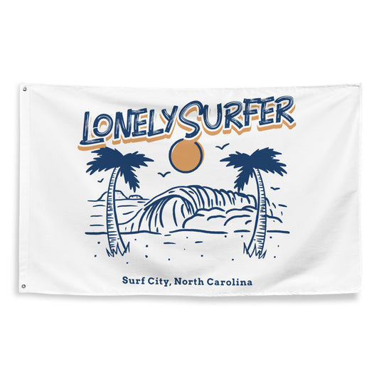LonelySurfer Surf City Wall Flag - LonelySurfer