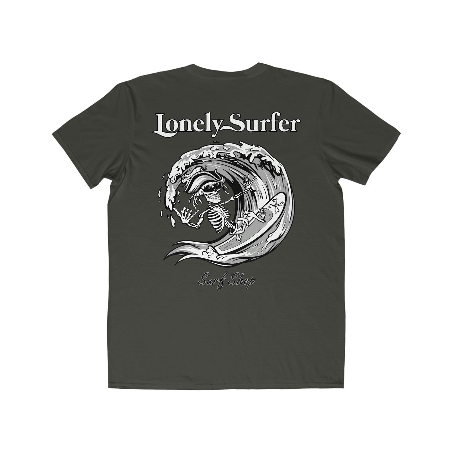 LonelySurfer Backside Skeli Tee - Charcoal