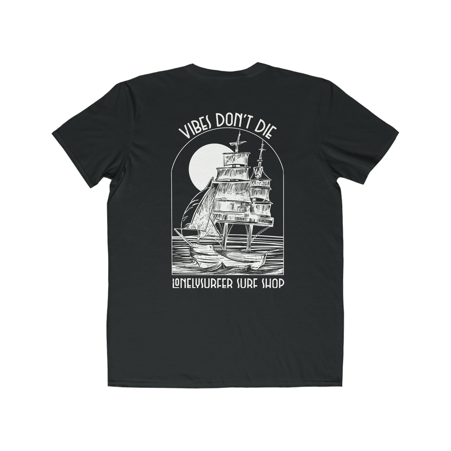 LonelySurfer Vibes Don't Die Tee - Black